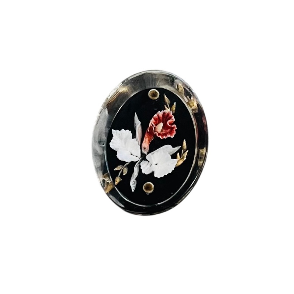 Regal Reverse Carved Lucite Floral Brooch – Vintage 1940s